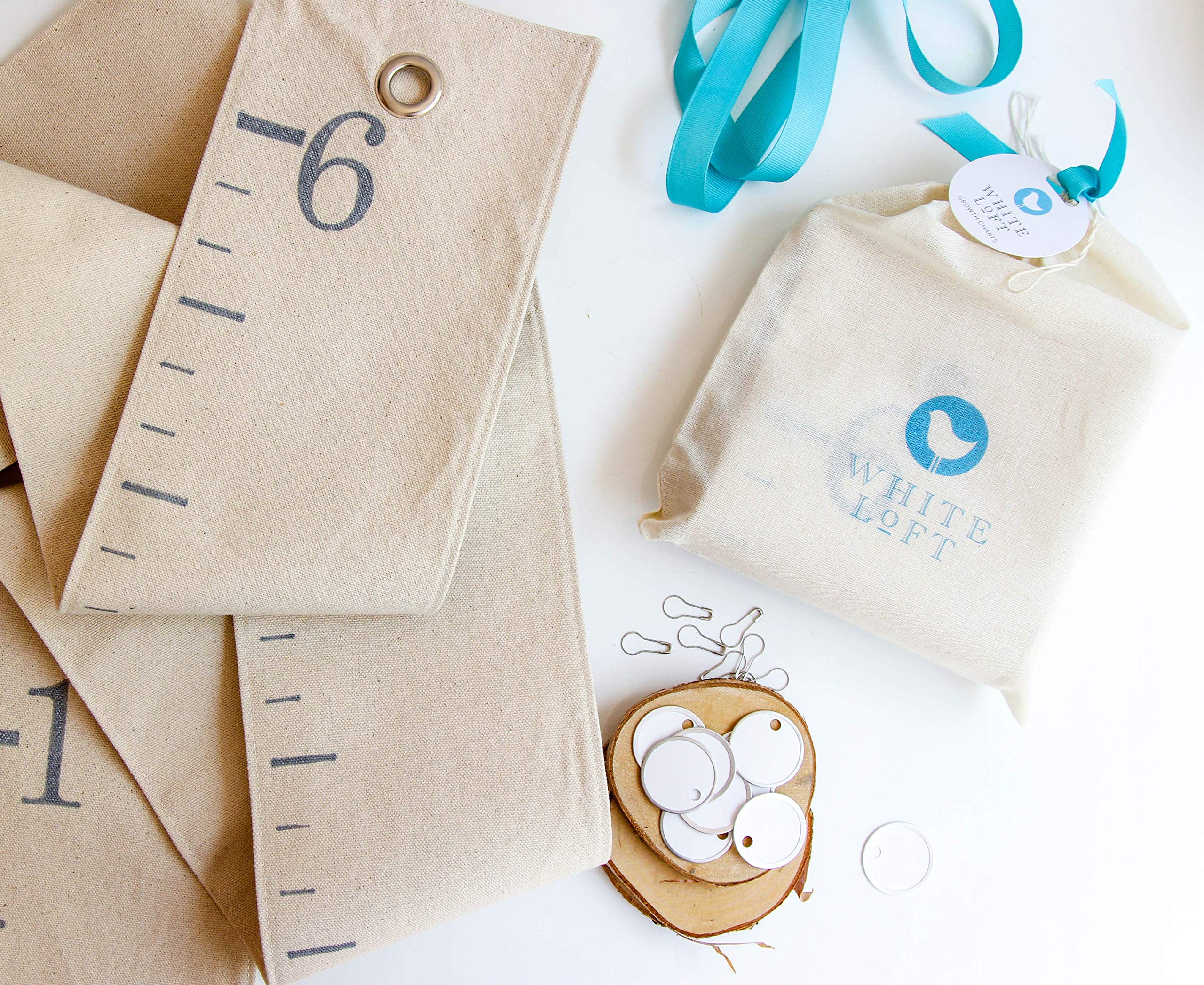 Buy Canvas Growth Chart Ruler Fabric Natural Color Family Childrens