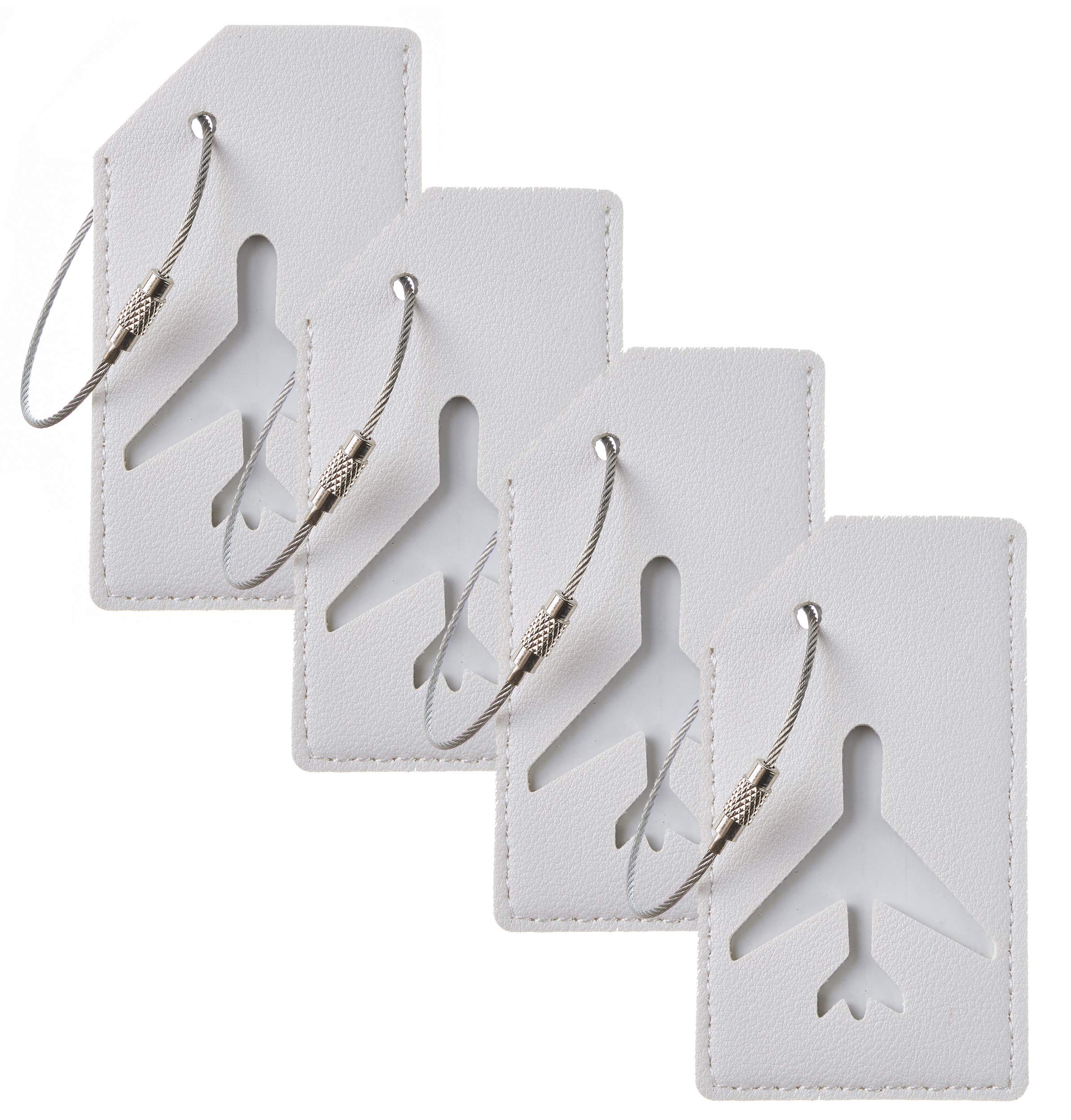 Gostwo Metal Luggage Tags Bag Tag Stainless Steel Loop (Green Army 2 pcs Set)