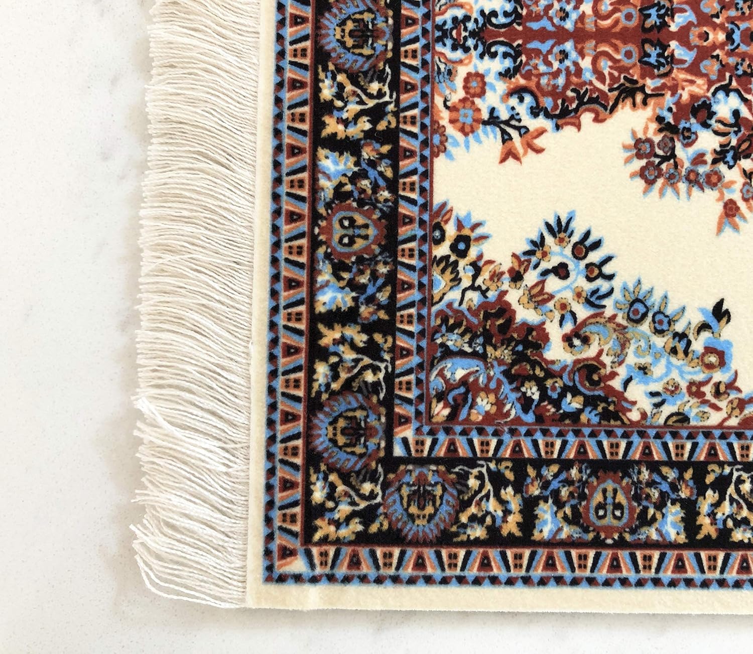 Set of 4 Dollhouse Area Rugs – Miniature Carpet Accessories for Doll Houses, 6 x 4 Inch Rectangular Floor Décor, Oriental Style - Image 9