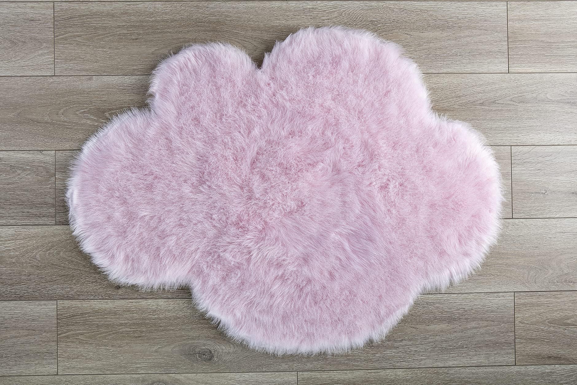 Machine Washable Faux Sheepskin Cotton Candy Pink Cloud Area Rug 32" x 44" - Soft and Silky - Perfect for Baby's Room, Nursery, playroom (2' 7" x 3' 7") - Fake Fur Area Rug - Cotton Candy Pinlk Cloud