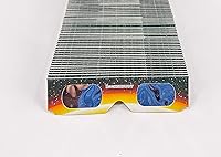 Vista 4 de Bookishbunny 50 pares solares de los espectadores del eclipse de las gafas de papel de la visión del sol ISO certificó diversos patrones