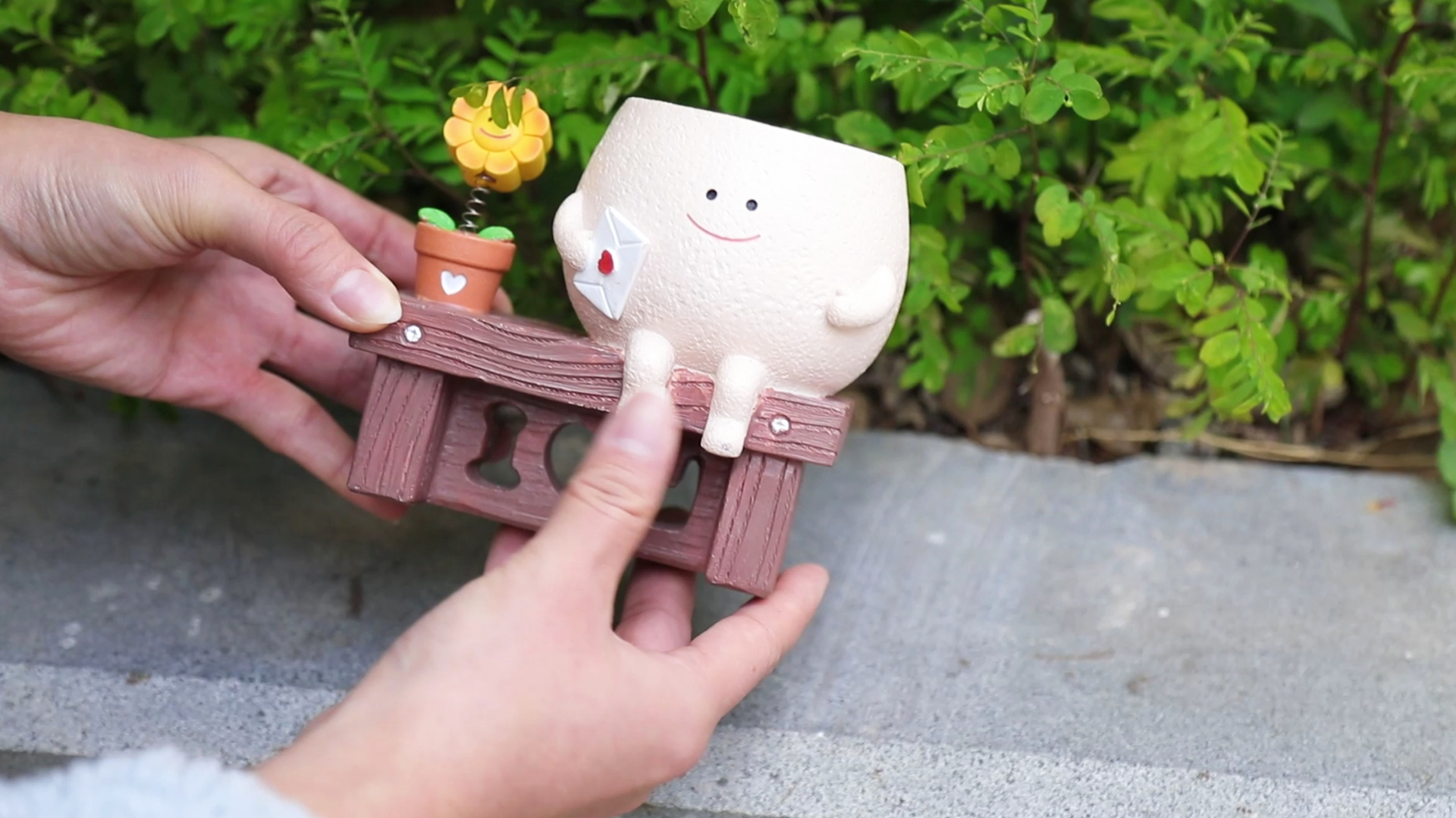 NINIPAPA Pot De Fleurs Mignon En Forme De Tête De Smiley Avec Trous De Drainage, Petits Pots De Fleurs Amusants Pour Plantes Grasses, Cadeaux Uniques Pour Les Amateurs De Plantes