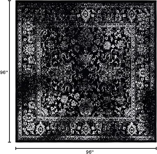 Miniatura 436 de Safavieh colección Adirondack - Alfombra de área, 6 x 9 pies, gris y azul, diseño oriental desgastado, no desprende pelusa, fácil cuidado, ideal