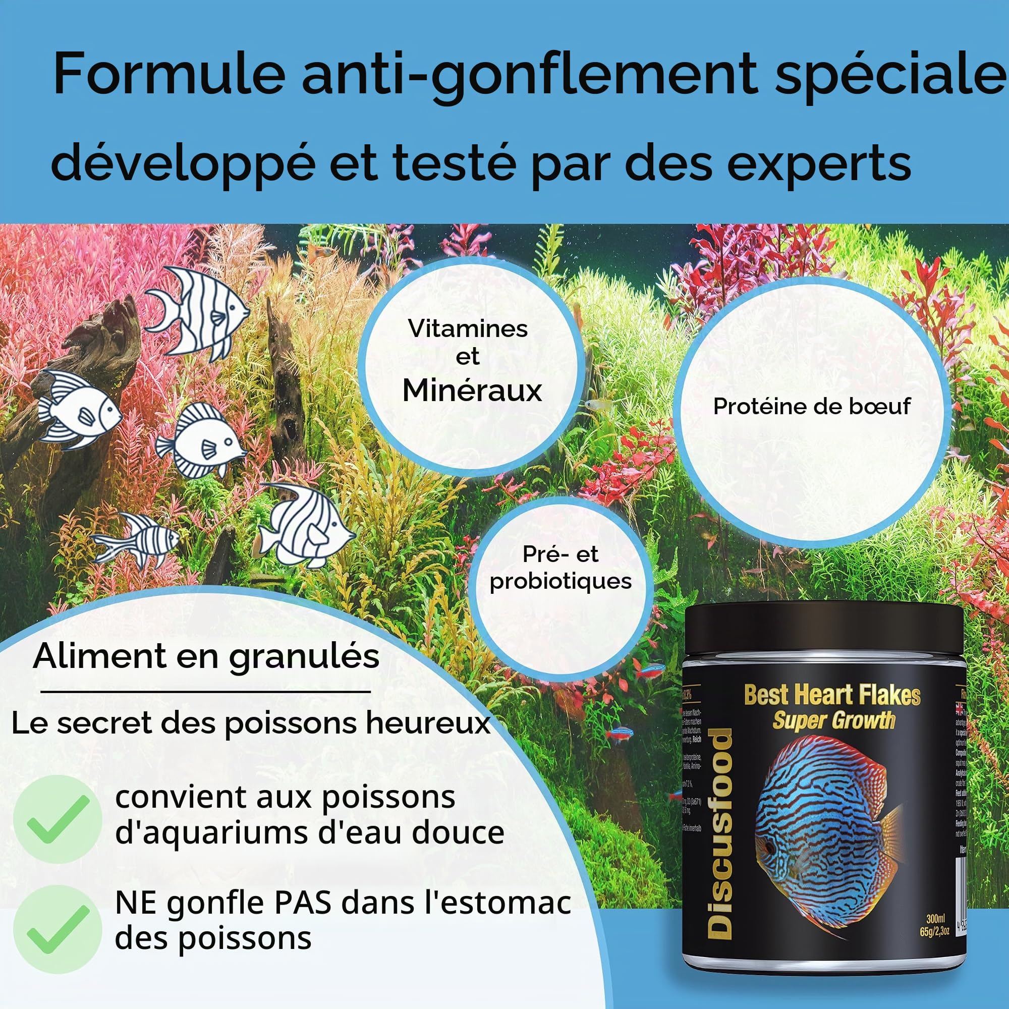DISCUSFOOD Best Heart Flakes Super Growth 65g