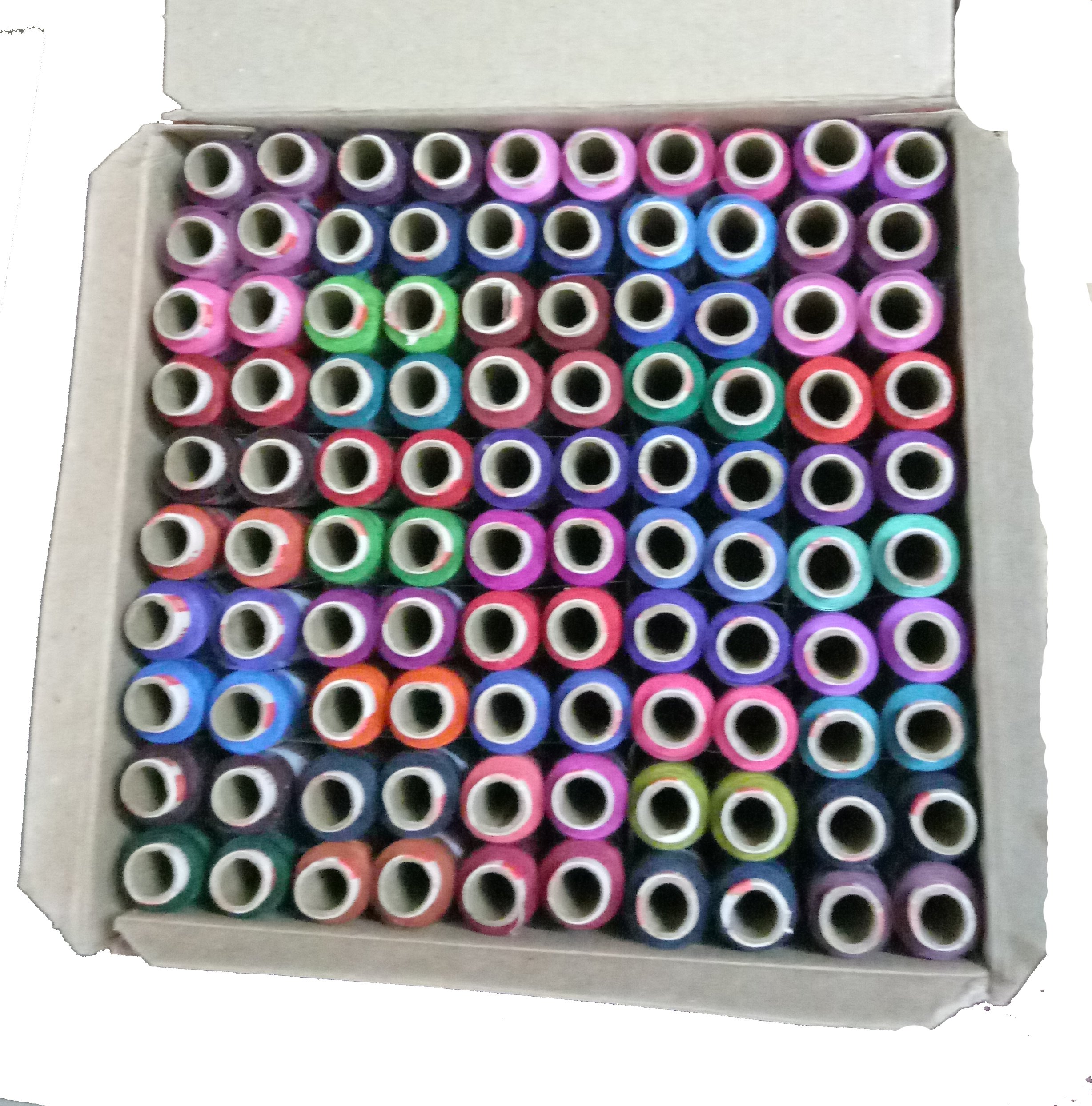 Spade Poly Sewing Threads - 100 Spools, Vibrant Colors -2 Spade Poly Sewing Threads - 100 Spools, Vibrant Colors -2