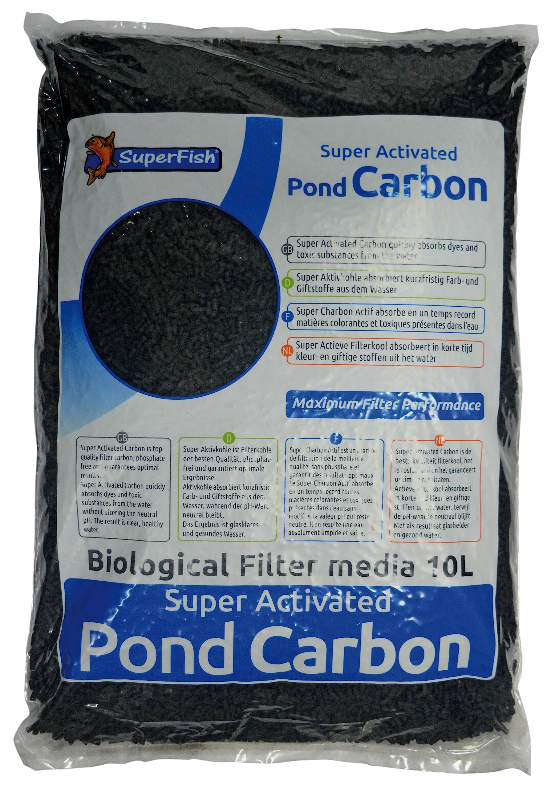 Superfish Pond and Aquarium Carbon Filter Media - 10 Litre