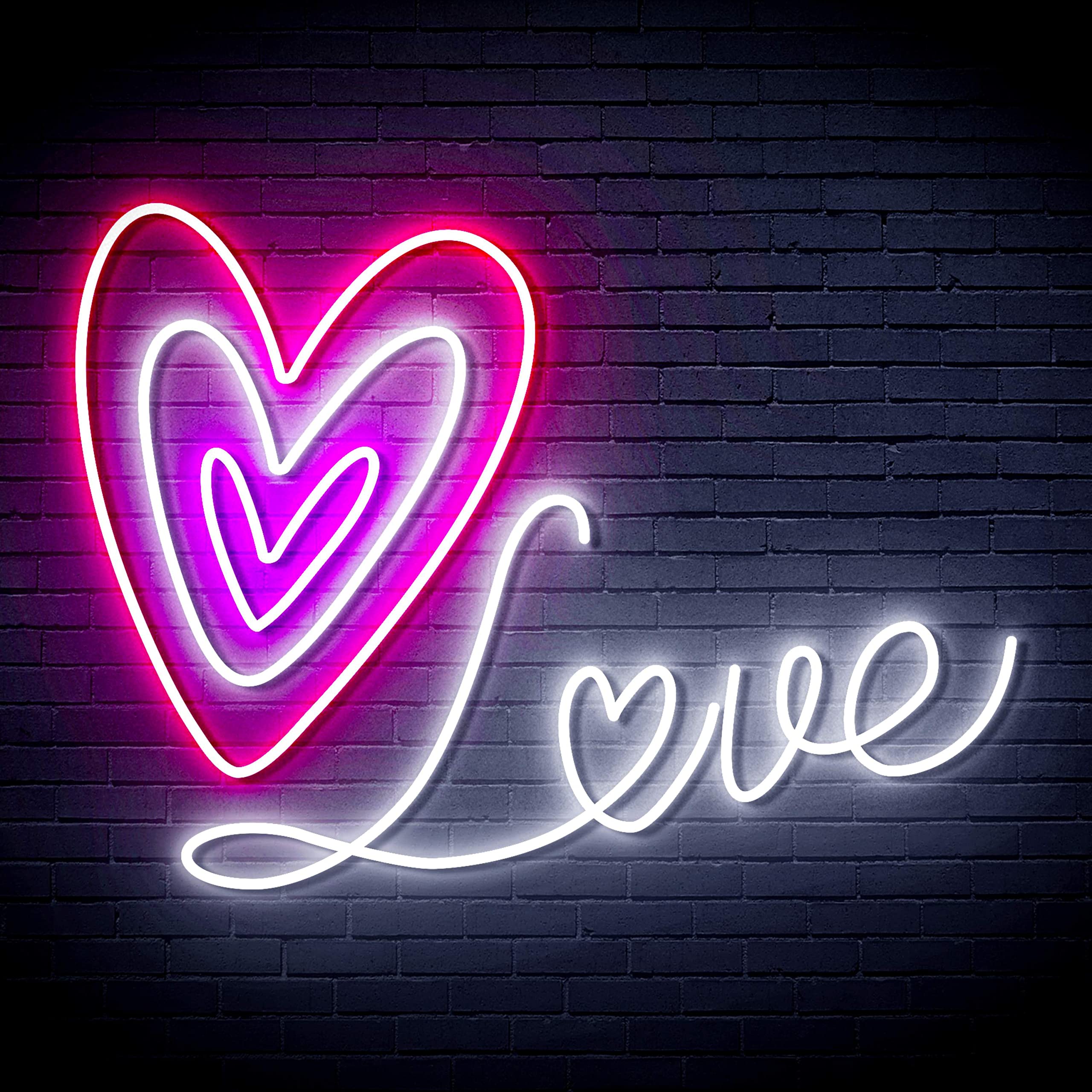 Amazon.com : ADVPRO Love with 3 Hearts Extra-Large Ultra-Bright