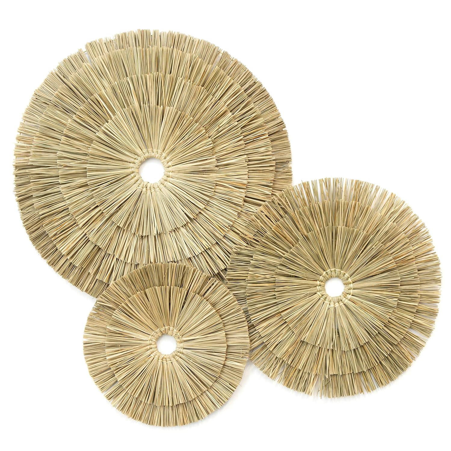 VATIMA Boho Wall D cor Simple Oversized Wall Basket D cor for Home and Office Seagrass Wicker Basket