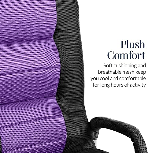 Miniatura 5 de Best Choice Products Silla giratoria para juegos de 360 grados, multiusos, para TV, lectura, jugar videojuegos con soporte lumbar, asas para