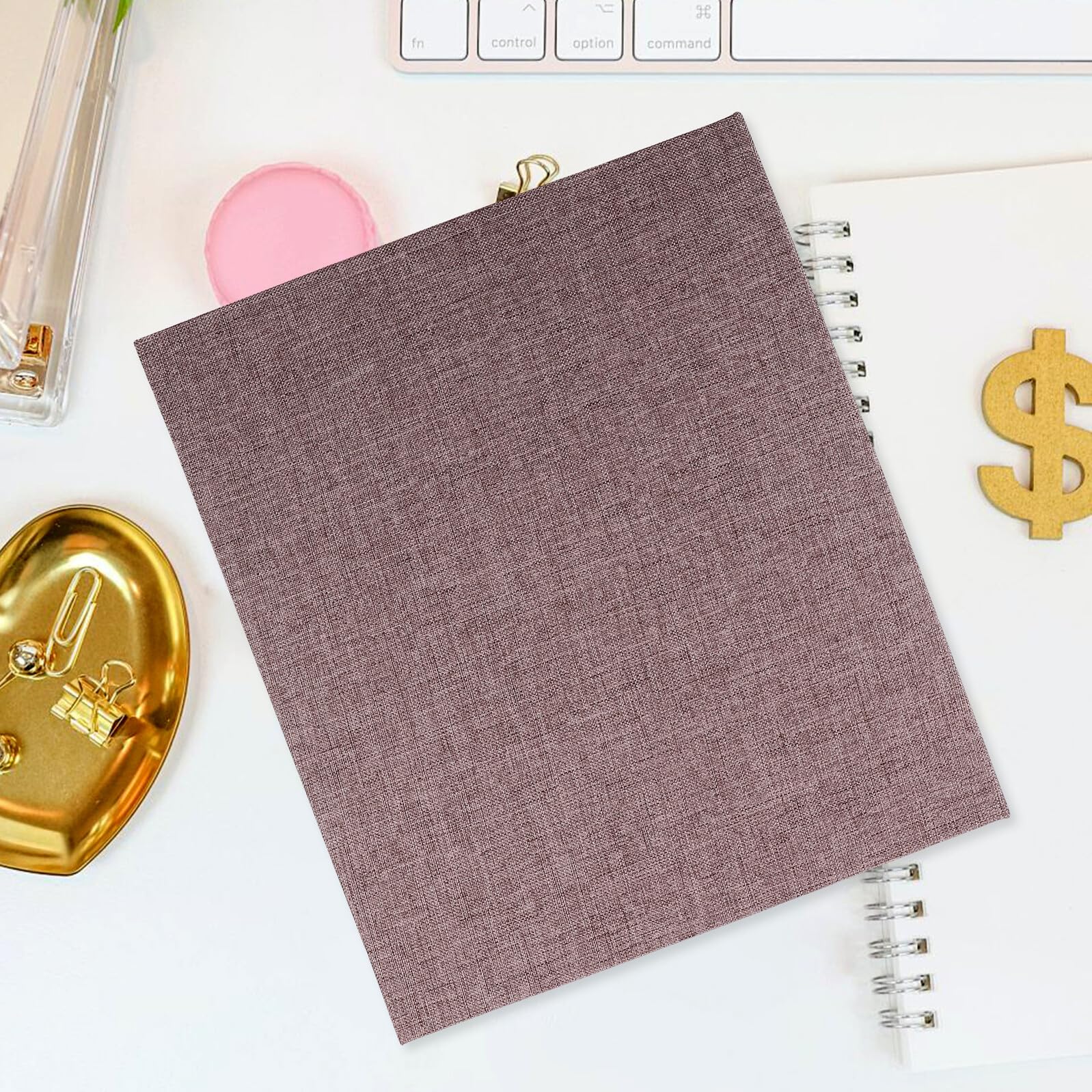 3 Stück Ring Binder Cover aus Strapazierfähigem Stoff Leicht Rutschfest Nachfüllbar Schutzhülle für Lose Geeignet für Studenten Büro und Schule Tiefgrau