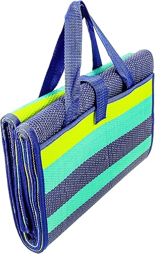 Miniatura 3 de Alfombrilla a rayas Camco con correa, verdeTurquoise