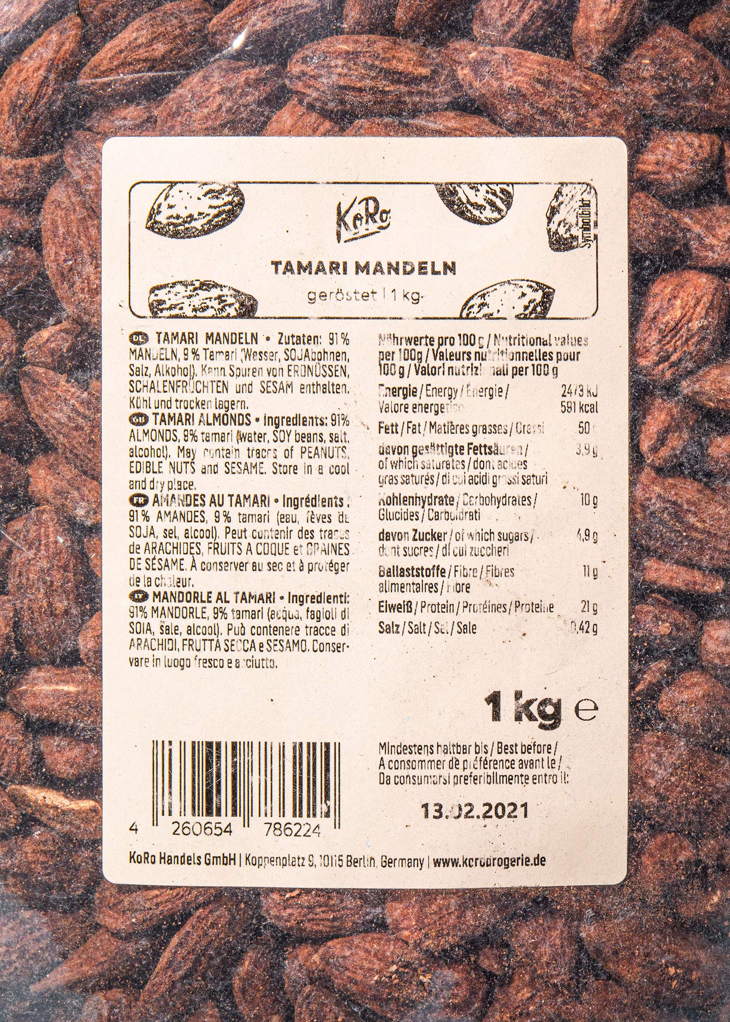KoRo - Amandes au Tamari -1 kg