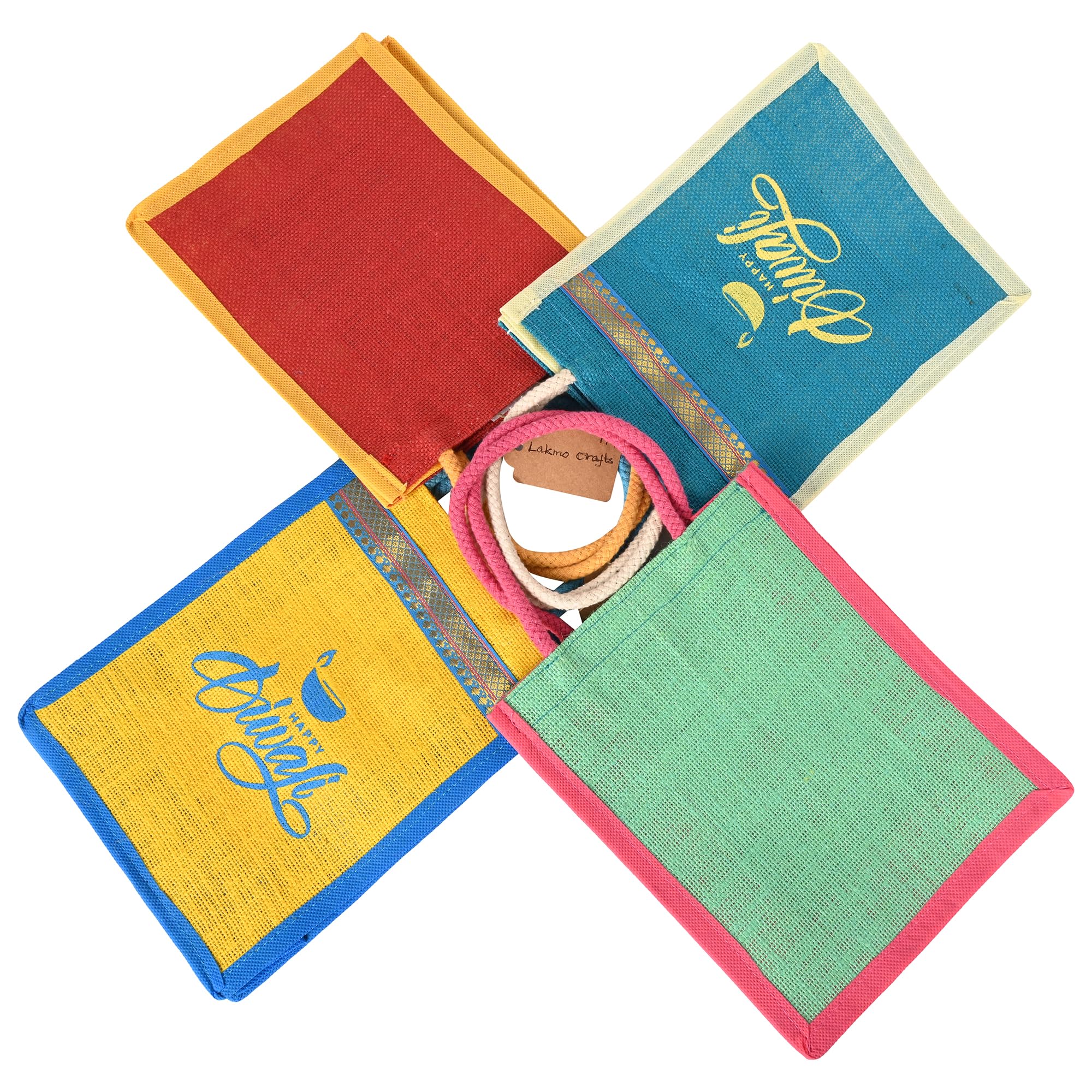 Lakmo Crafts® Diwali Gift Bags | Multicolor 8x10x4 inches - Pack of 10 bags (B0BHMVDQ8R) Amazon Price History, Amazon Price Tracker