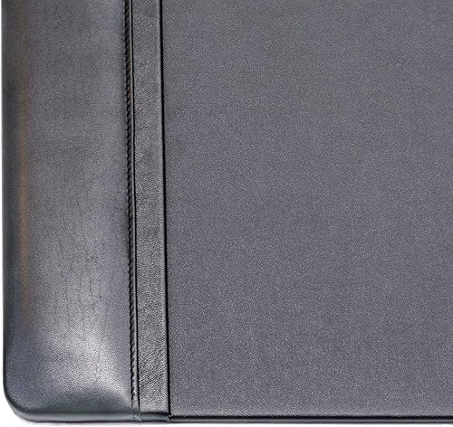 Miniatura 9 de Dacasso Almohadilla con rieles laterales de cuero de lujo para escritura, protector de superficie de escritorio ejecutivo, 22 x 14 pulgadas, marrón