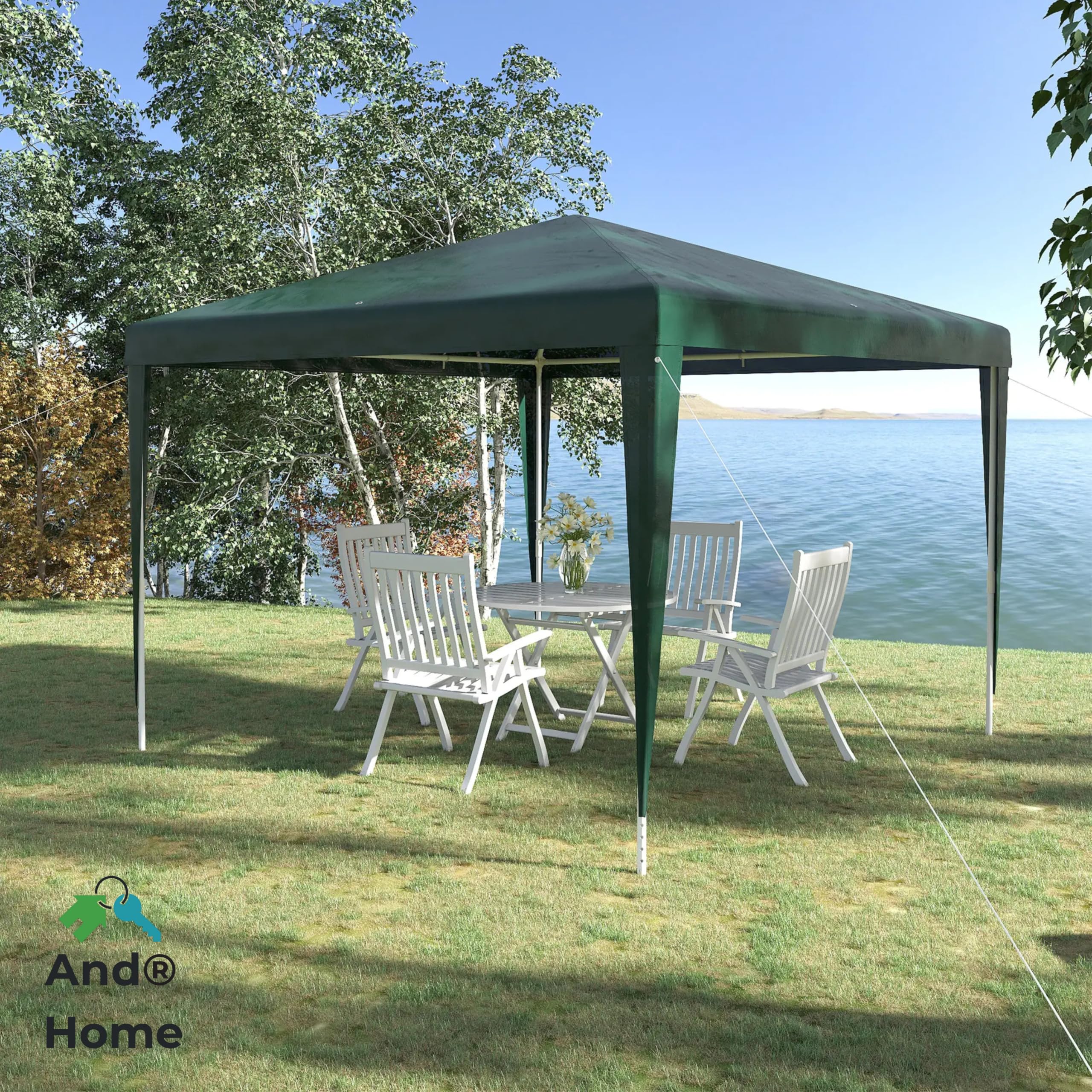 Gazebo Pieghevole 3x2 Metri Giardino - Copertura Anti-UV 100%, Struttura In Acciaio, Ideale Per Feste E Barbecue
