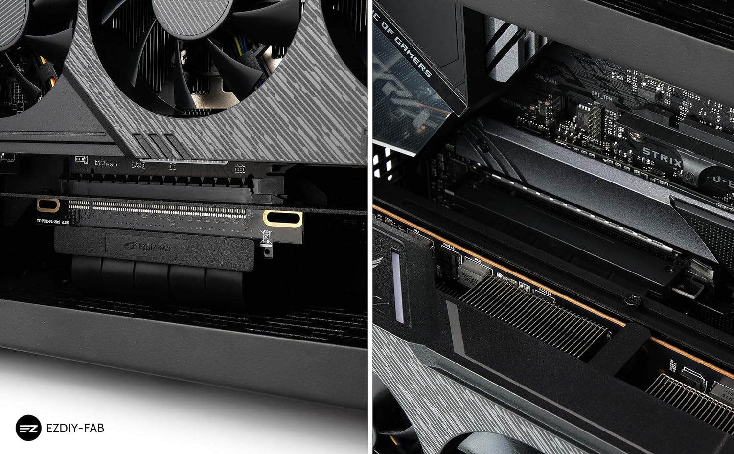 EZDIY-FAB [20cm] PCIE 3.0 16x Extreme High Speed Riser Cable PCI Express Port GPU Extension Card-Straight Connector