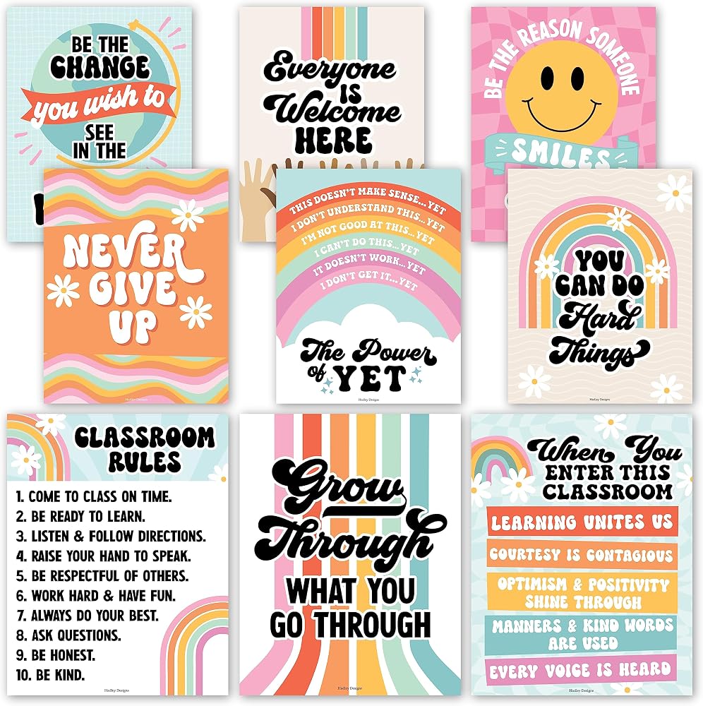 Hadley Designs Motivational Posters for Classroom - Nepal | Ubuy