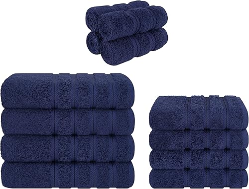 American Soft Linen Paquete de 4 toallas de baño, 4 toallas de mano y 4 paños de baño