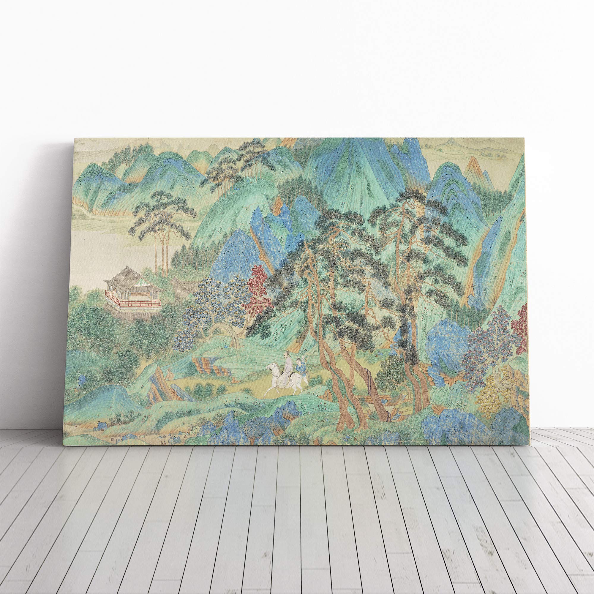 Qiu Ying Chinese Oriental Vol.1 Canvas Print | Gallery Wrapped 30mm Frame Wall Art | 30x20 inches | Ready to Hang | Modern Picture | Living Room Bedroom Lounge Office