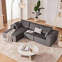 Vista 5 de 108” Modular Sectional Sofa, Cloud Sectional Couch with Deep Seat, Modern Modular L-Shape Sofa Couch with Chaise,Upholstered Boneless Couches for