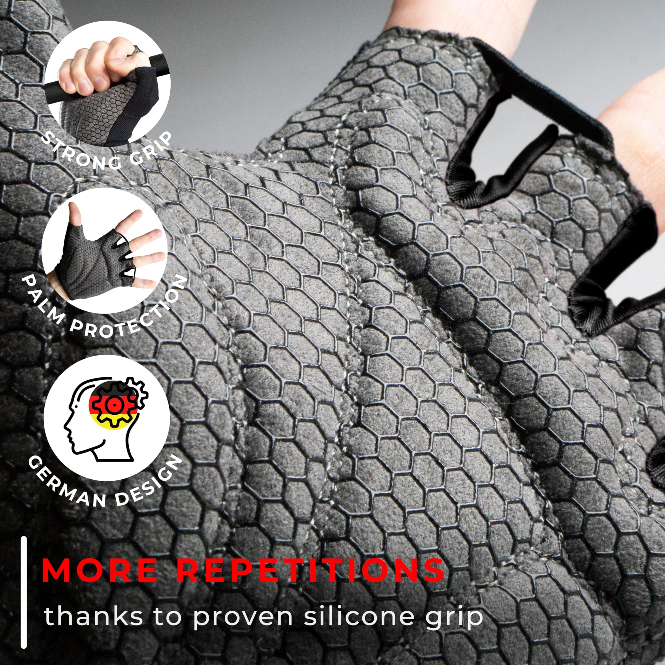 MACCIAVELLI Gants D'Entraînement - Pour Musculation, Crosstraining - Protection Mains Callosités