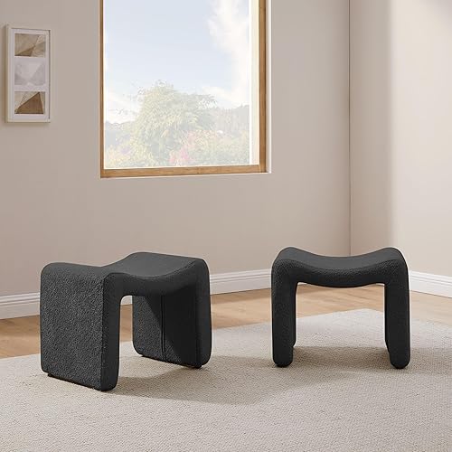Miniatura 66 de Taburete otomano grande, taburete moderno multifuncional, reposapiés para sofá, asiento adicional para sala de estar, entrada, pasillos y