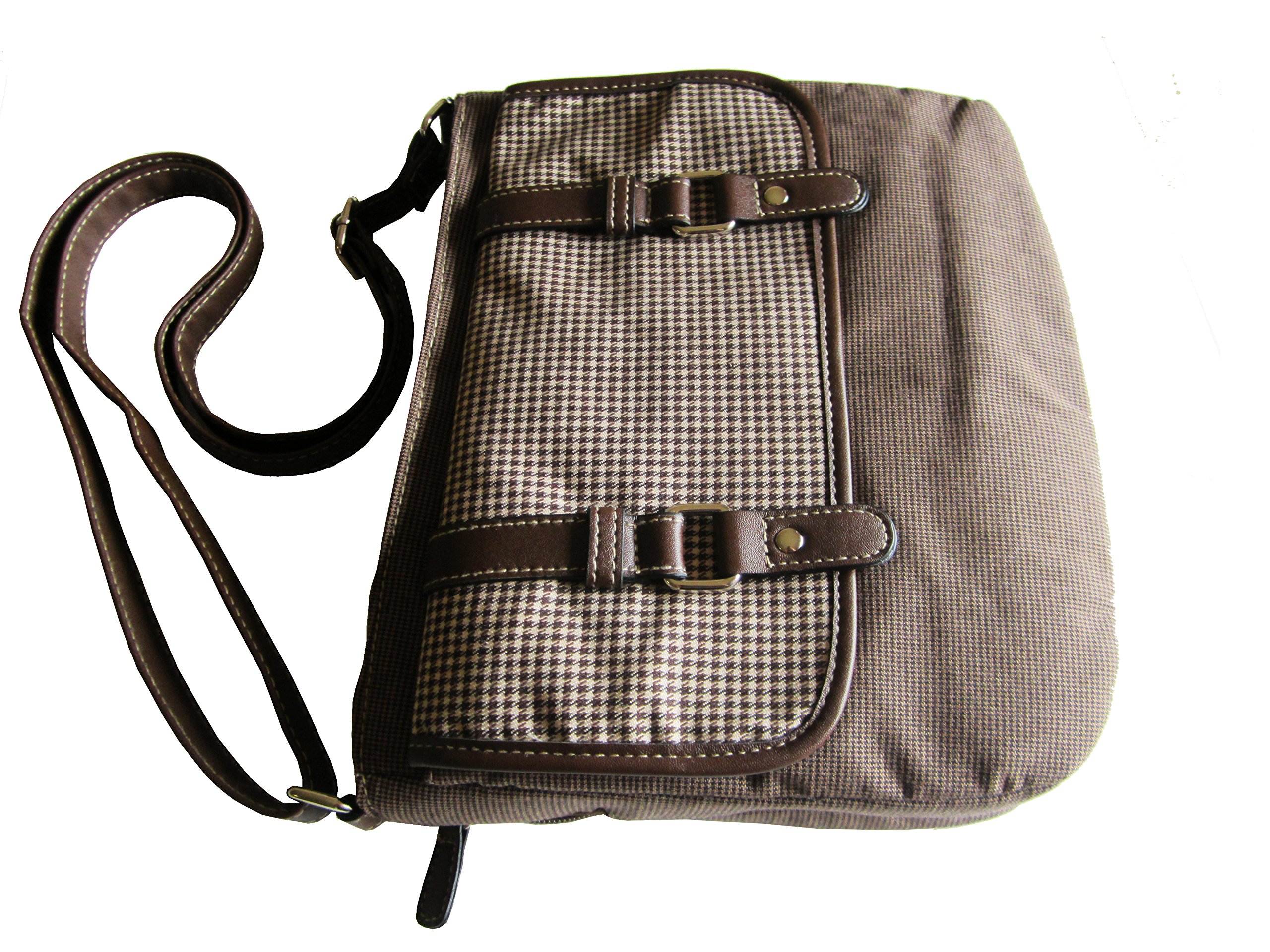 Brown Tablet Purse -Brown Bag - Unique Design Padded Back Pocket for Tablets