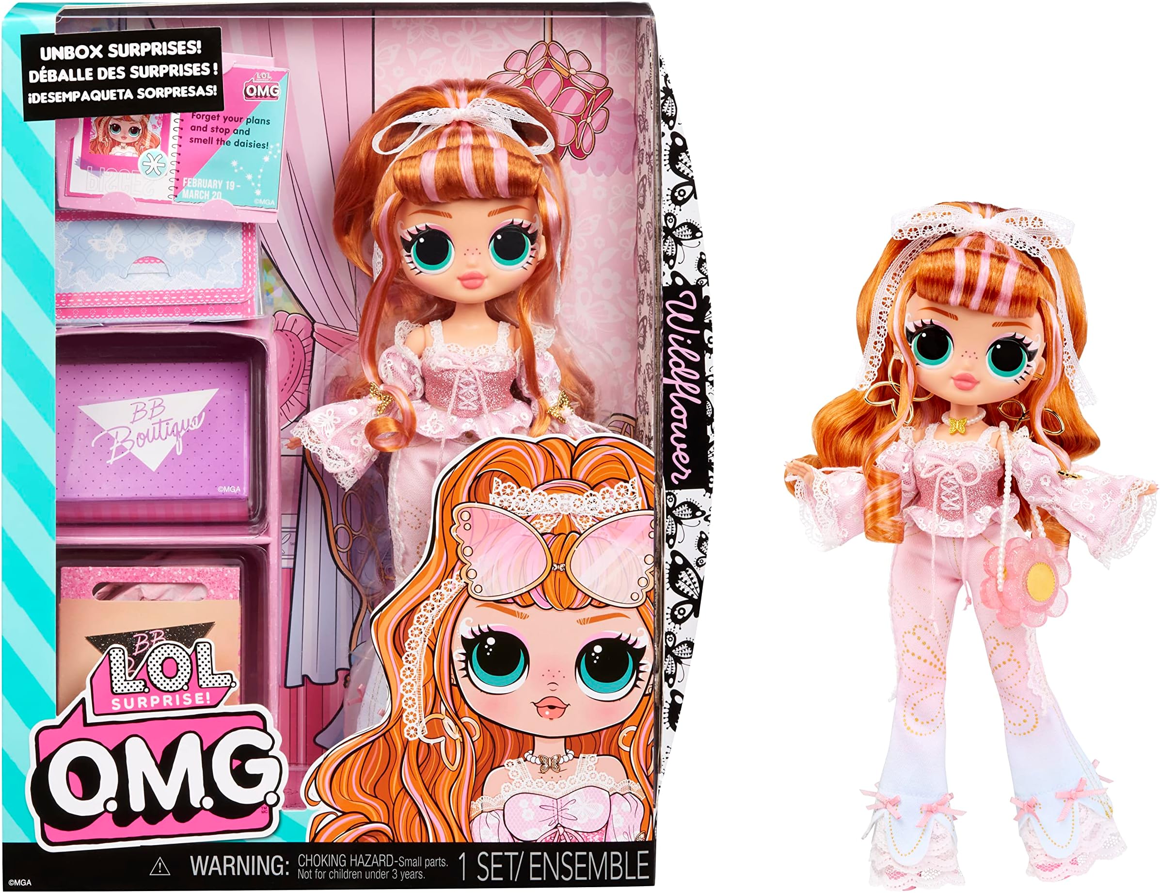 L.O.L. Surprise! LOL Surprise OMG Wildflower Fashion Doll with Multiple Surprises and Fabulous Accessories – Great Gift for Kids Ages 4+
