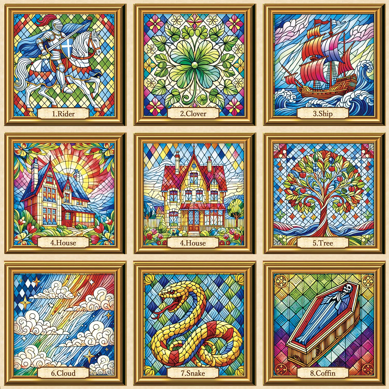 Amazon.co.jp: 【正規品】Stained Glass Lenormand ルノルマンカード