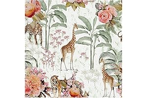 HAOKHOME Jungle Peel and Stick Floral Wallpaper