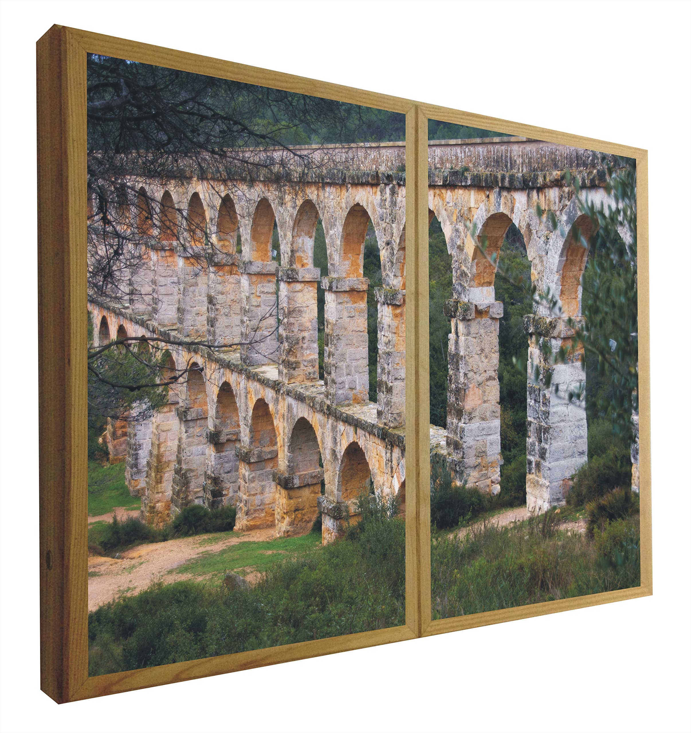Fausse fenêtre lumineuse Pont du Diable Tarragone décorative LED