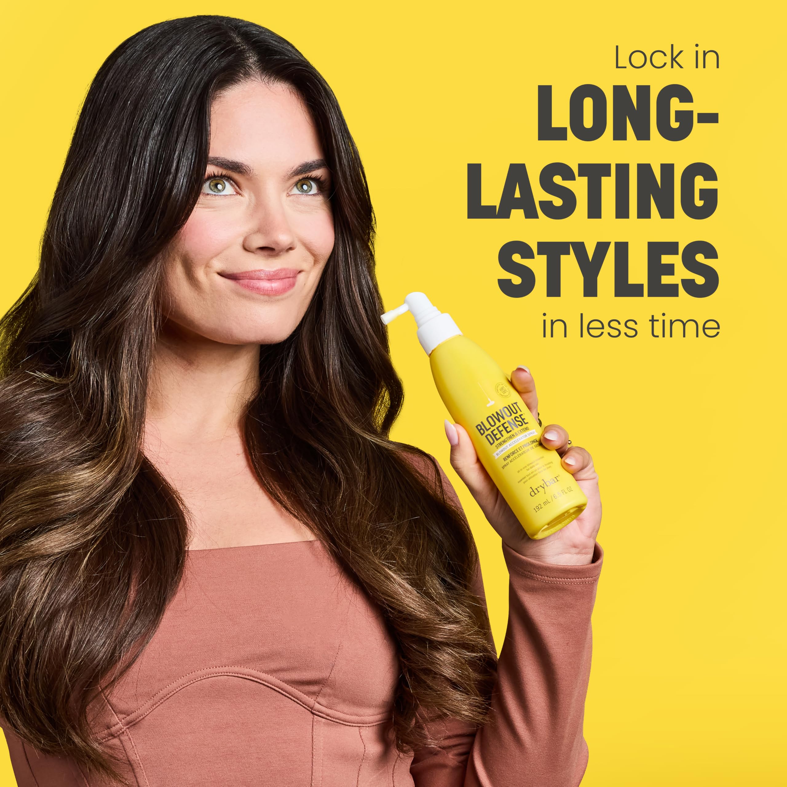 Drybar Blowout Defense Strengthen & Extend Blowout Accelerator Spray, Speeds Drying, Detangles, Reduces Breakage, and Locks in Long-Lasting Blowouts