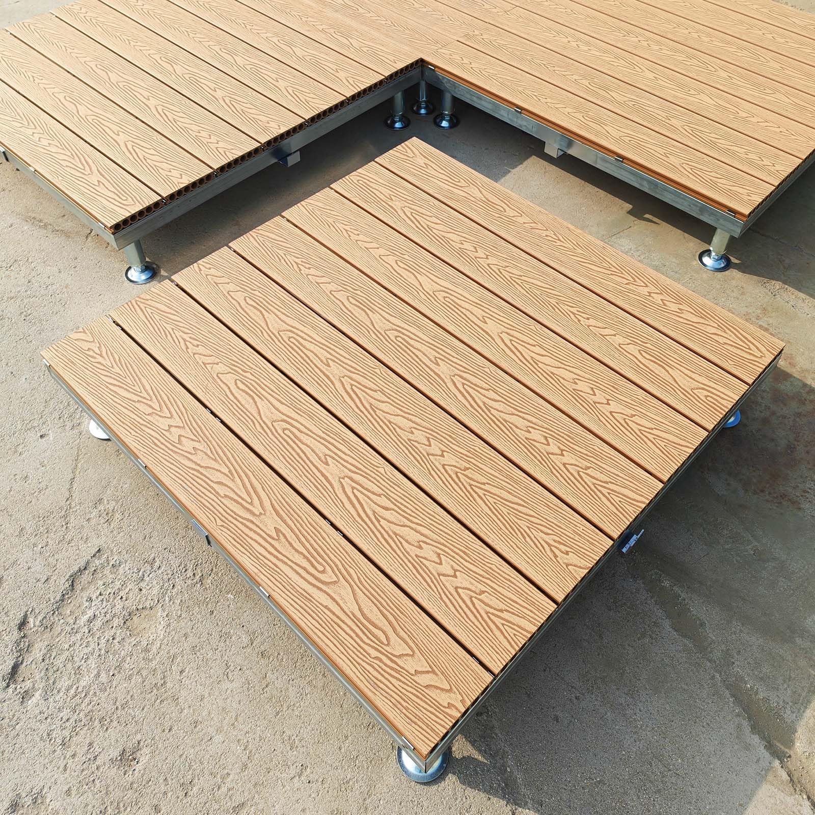 Modulare Outdoor Terrassenplattform WPC Fliesen Wetterfest Terrassenplatten