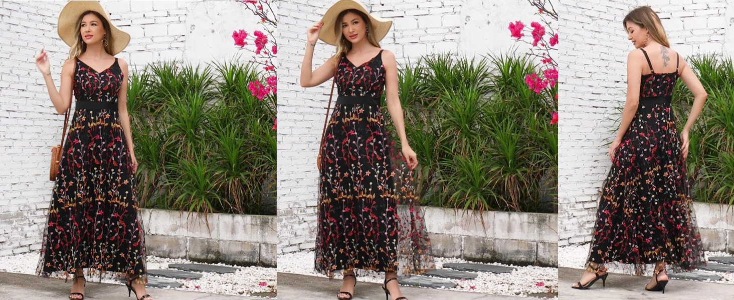 Amazon.com: Floral Embroidered Dress for Women Long Flower Embroidery Dress Tulle Prom Dress Embroidery Mesh Floral Print Dress Vintage Spaghetti Straps Formal Evening Party Homecoming Wedding Guest Dress Black L : Clothing, Amazon.com: Floral Embroidered Dress for Women Long Flower Embroidery Dress Tulle Prom Dress Embroidery Mesh Floral Print Dress Vintage Spaghetti Straps Formal Evening Party Homecoming Wedding Guest Dress Black L : Clothing,