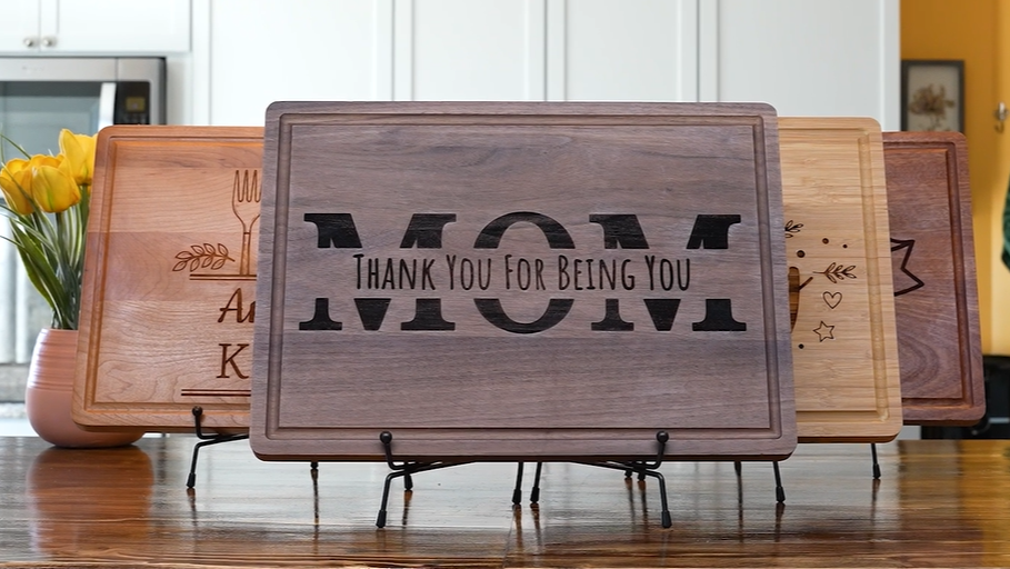 Tabla de cortar rectangular personalizada ArtPix de bambú miniatura 7