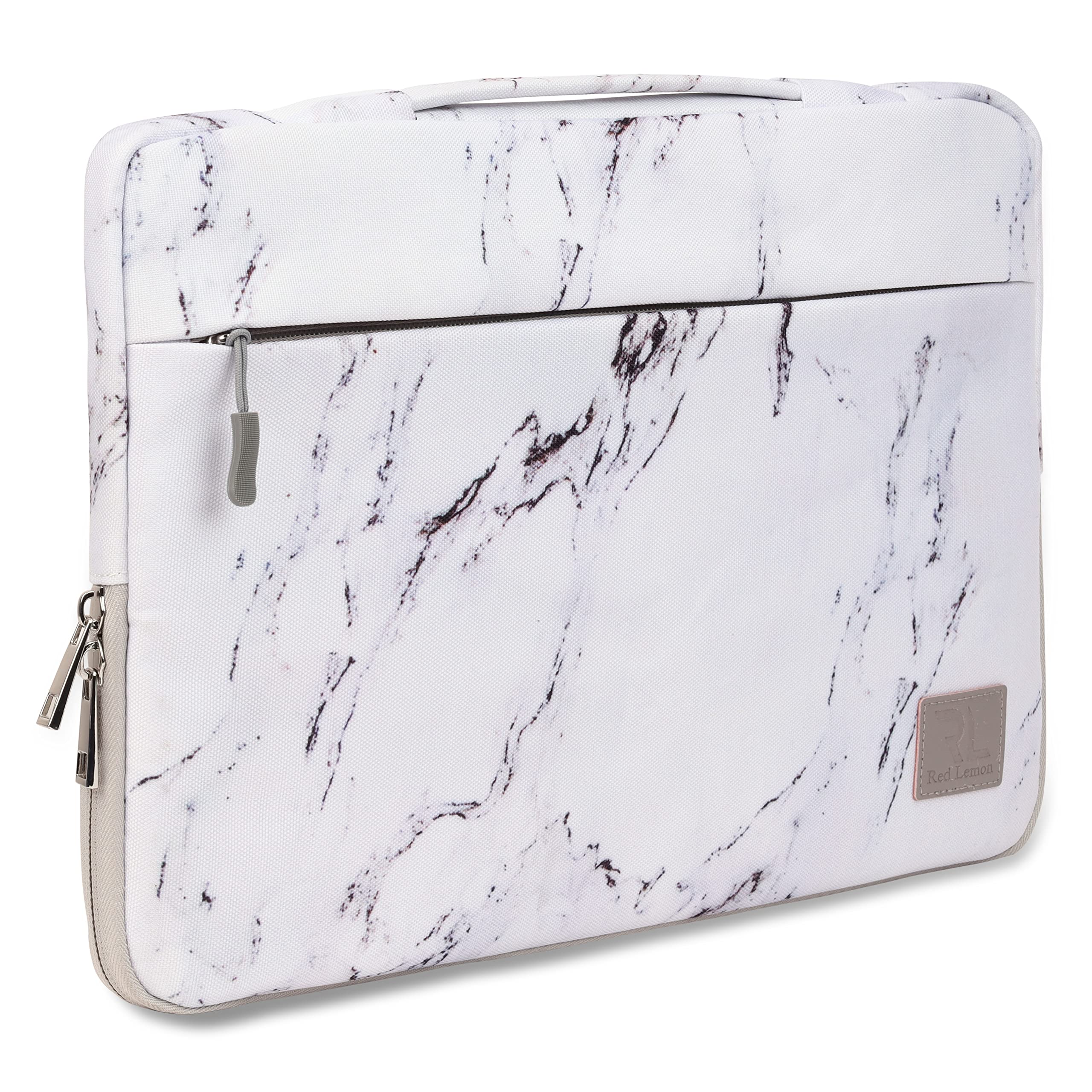 Red Lemon Waterproof Oxford Exterior with Soft Velvety Interior 360° Protective Sleeve Bag Pouch Carry Case for 13.3" 13" inch Laptops, MacBook (White Marble, 13.3 Inch) (B09ZLQB48P) Amazon Price History, Amazon Price Tracker