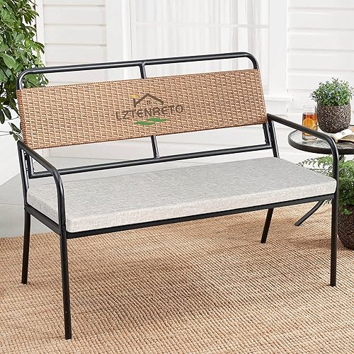 Miniatura 2 de Cojín de banco para interiores y exteriores, cojín de banco personalizado, almohadillas de asiento de banco de espuma gruesa antideslizantes para