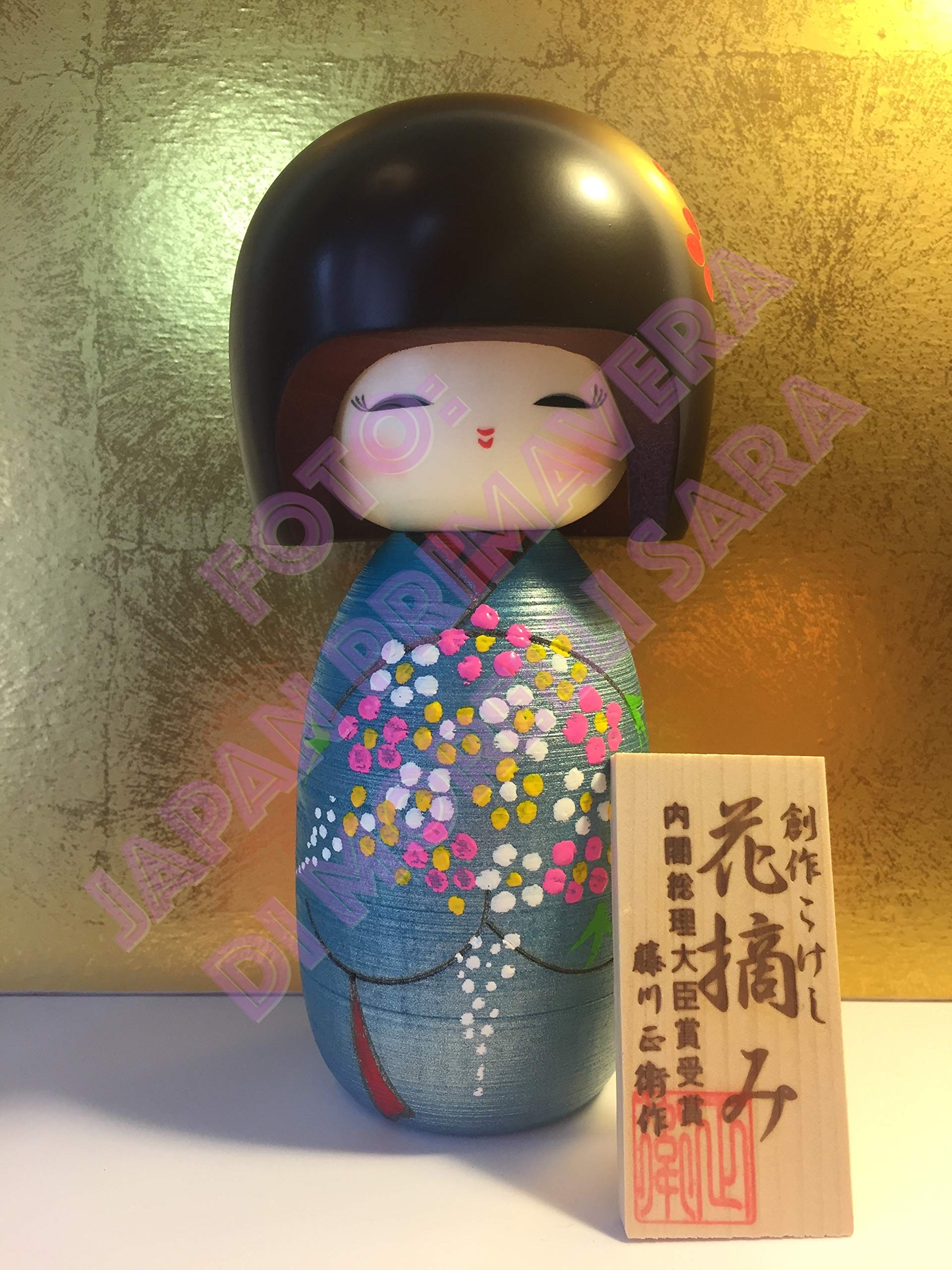 Japan Primavera – Muñeca Kokeshi – Flores de Cosecha (Hanatsumi)