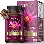 VINIA Piceid Resveratrol Supplement. Increases Blood Flow and Nitric Oxide. Blood Pressure and Heart Health Support | Antioxidant from Red Grapes | Non-GMO, 30 Count