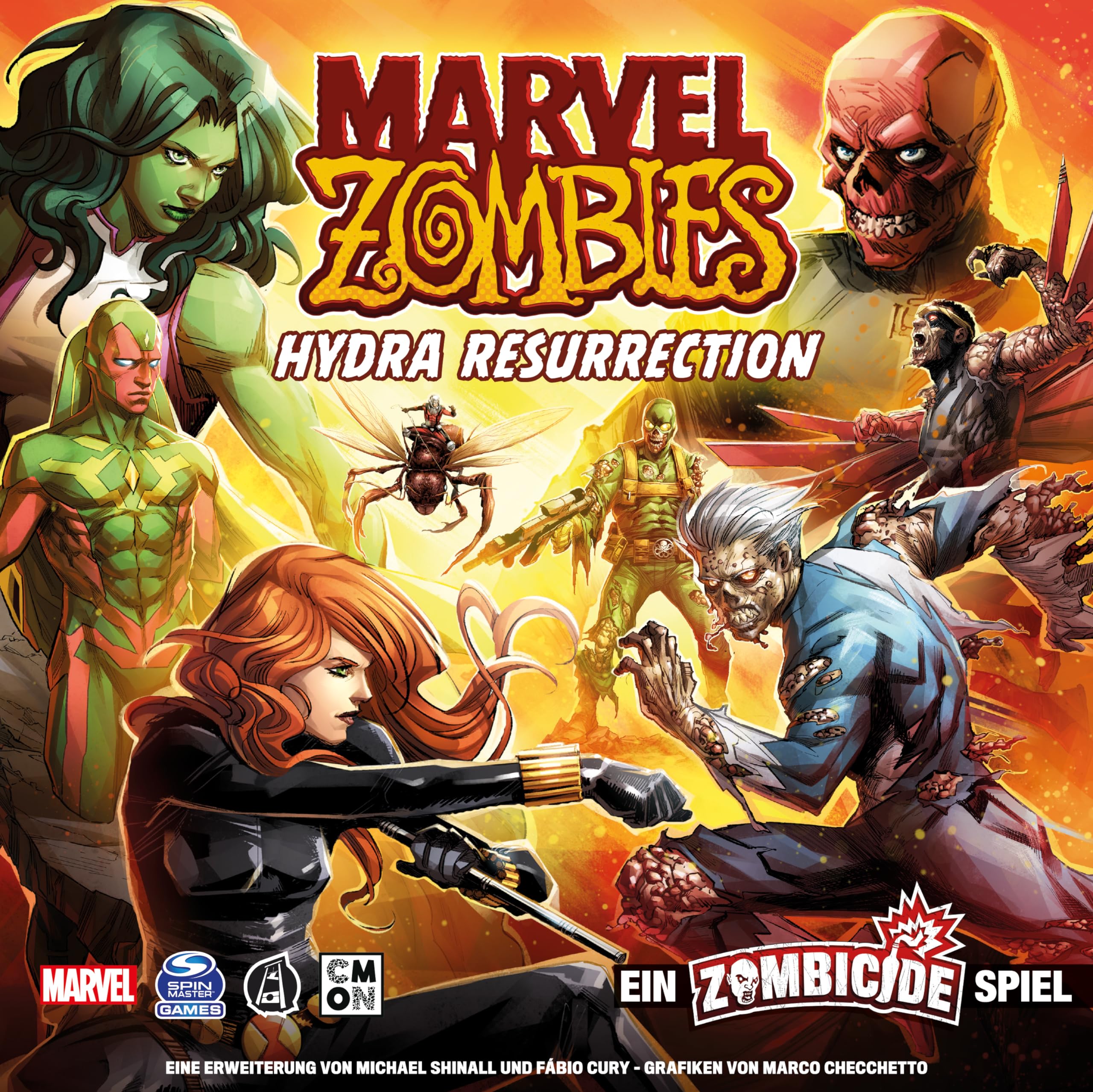 CMON, Marvel Zombies: Hydra Resurrection – Ein Zombicide Spiel, Expansión, Kennerspiel, Dungeon Crawler, 1-6 Jugadores, a Partir de 14 años, 60 Minutos, alemán