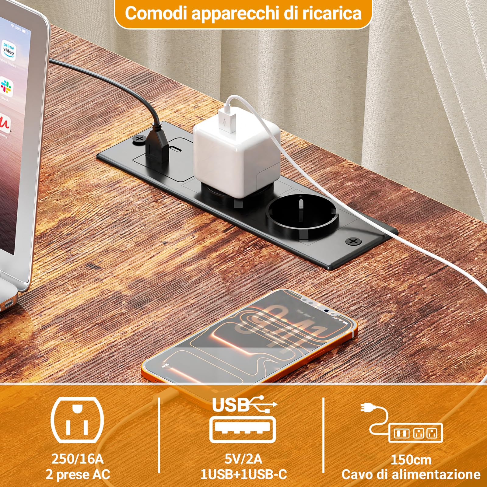 Homieasy Escritorio Gaming En L 141x117x76 cm