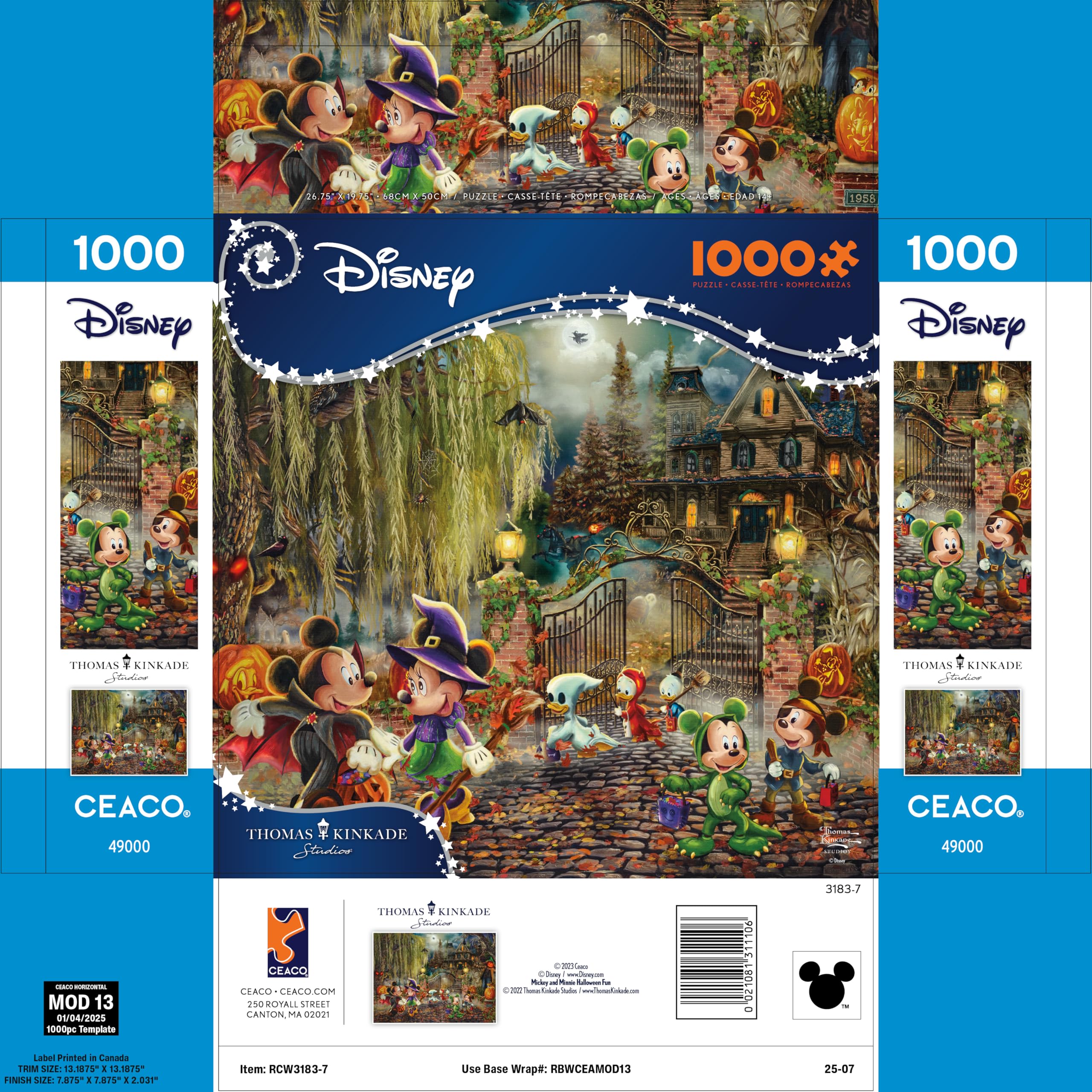 Ceaco - Thomas Kinkade - Disney - Mickey and Minnie Halloween Fun