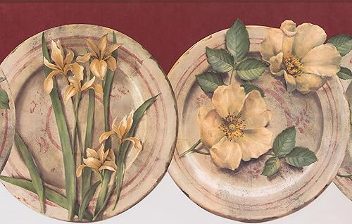 Papel tapiz floral para cocina, baño, sala de estar, rollo de 15 x 9.5 pulgadas