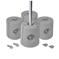 Amazon Produktbild: Dönges Pavillon Standfüße 4er-Set Grau - Befüllbare Gewichte für sicheren Halt -