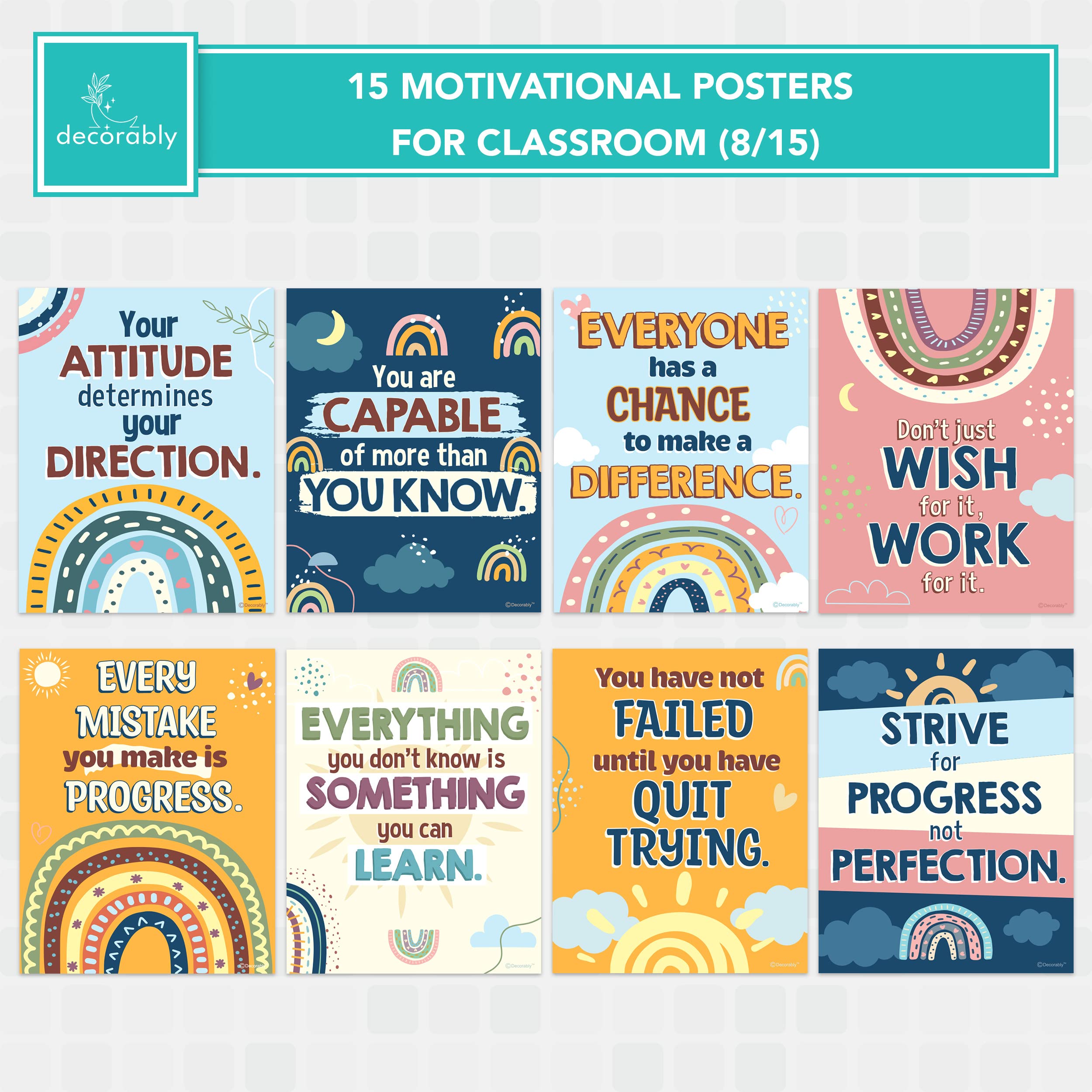 Parts Of Speech Posters For Classroom 15 Math Career Posters For Classroom - 11x14in Matte Laminated Educational Decor Math Classroom Posters