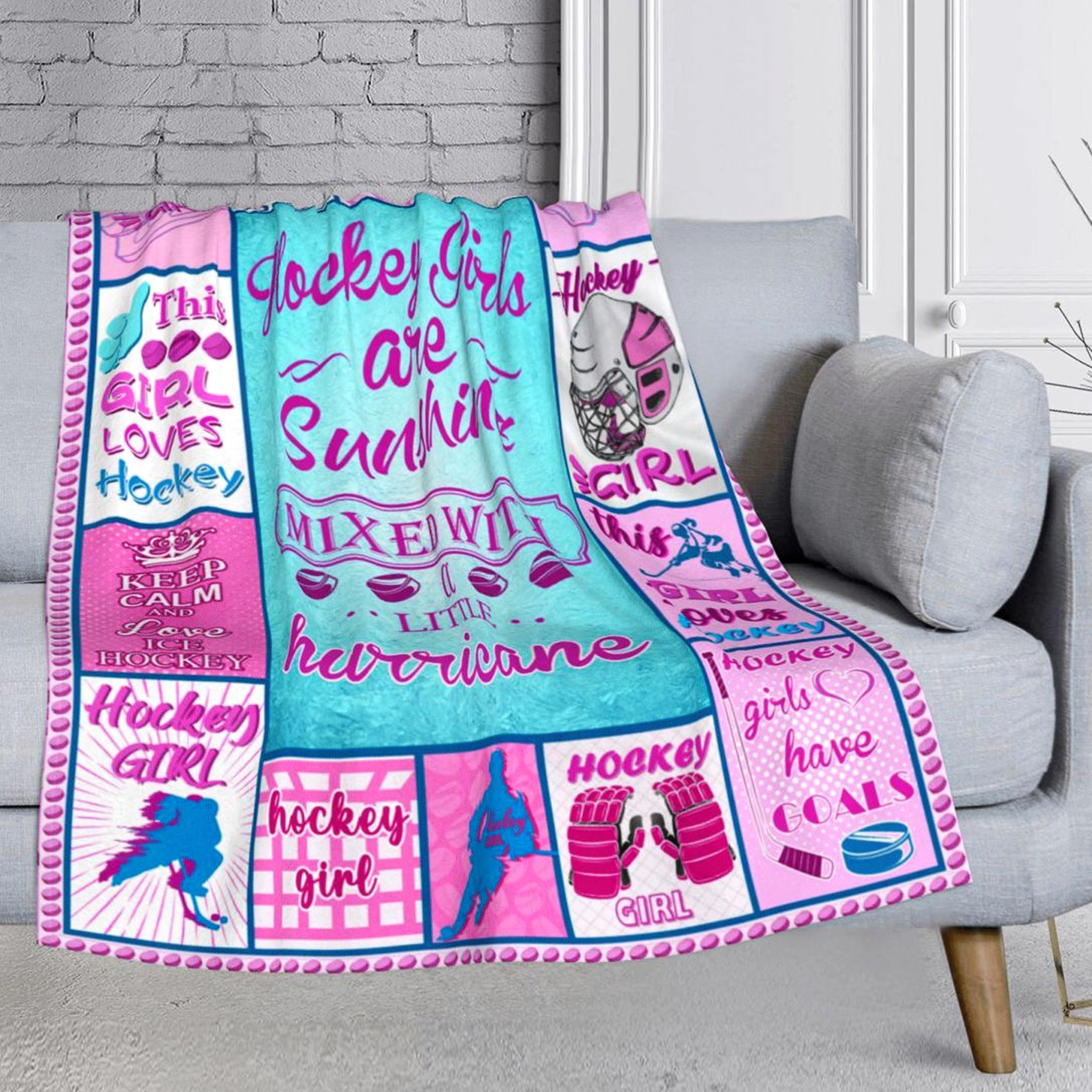 Hockey Gifts, Hockey Blanket, Hockey Gifts Ideas, Ice Hockey Gifts, Field Hockey Gifts, Hockey Gift, Gifts for Hockey Lovers 60"x 50"