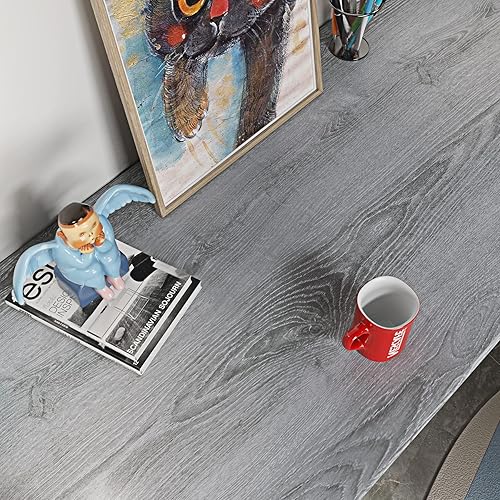 Miniatura 7 de FunStick Papel de contacto de madera natural gris de 36 x 200 pulgadas para gabinetes, papel tapiz de madera gris autoadhesivo de grano de madera