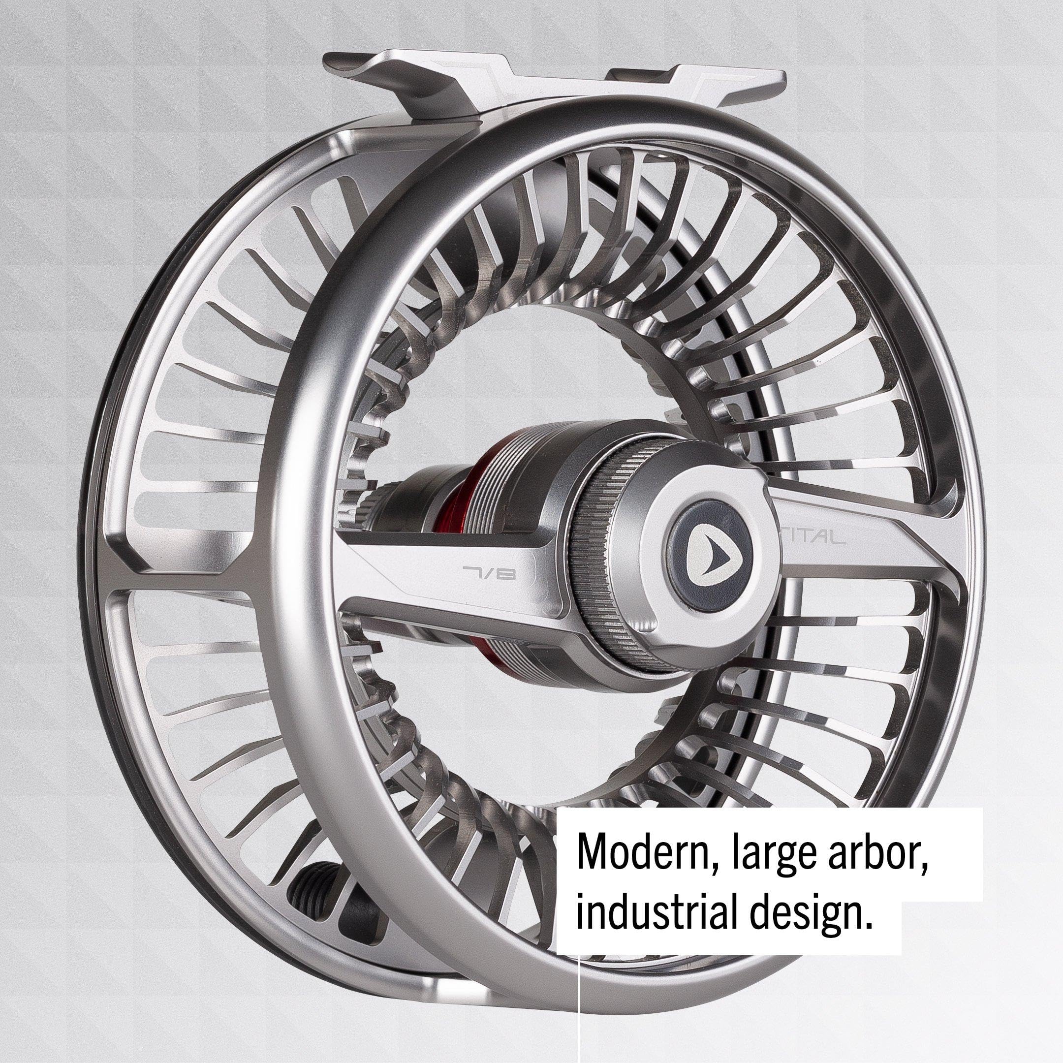Greys Tital Fliegenrolle | Large Arbor Fliegenrolle für Süßwasserangeln | Sanfter Einzug & Sicherer Spulenwechsel | Carbon Disc Drag | Präzisions-Barstock | Mit Schutztasche | Mehrere Größen