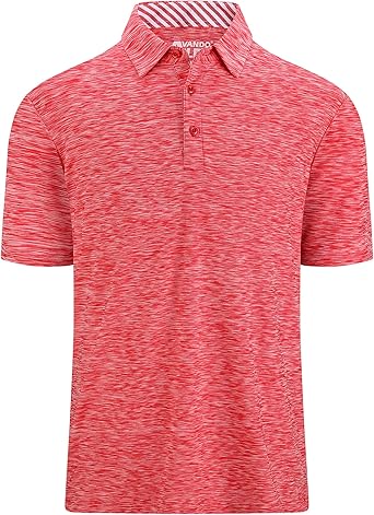 Alex Vando Mens Golf Shirt Moisture Wicking Quick-Dry Short Sleeve Casual Polo Shirts for Men