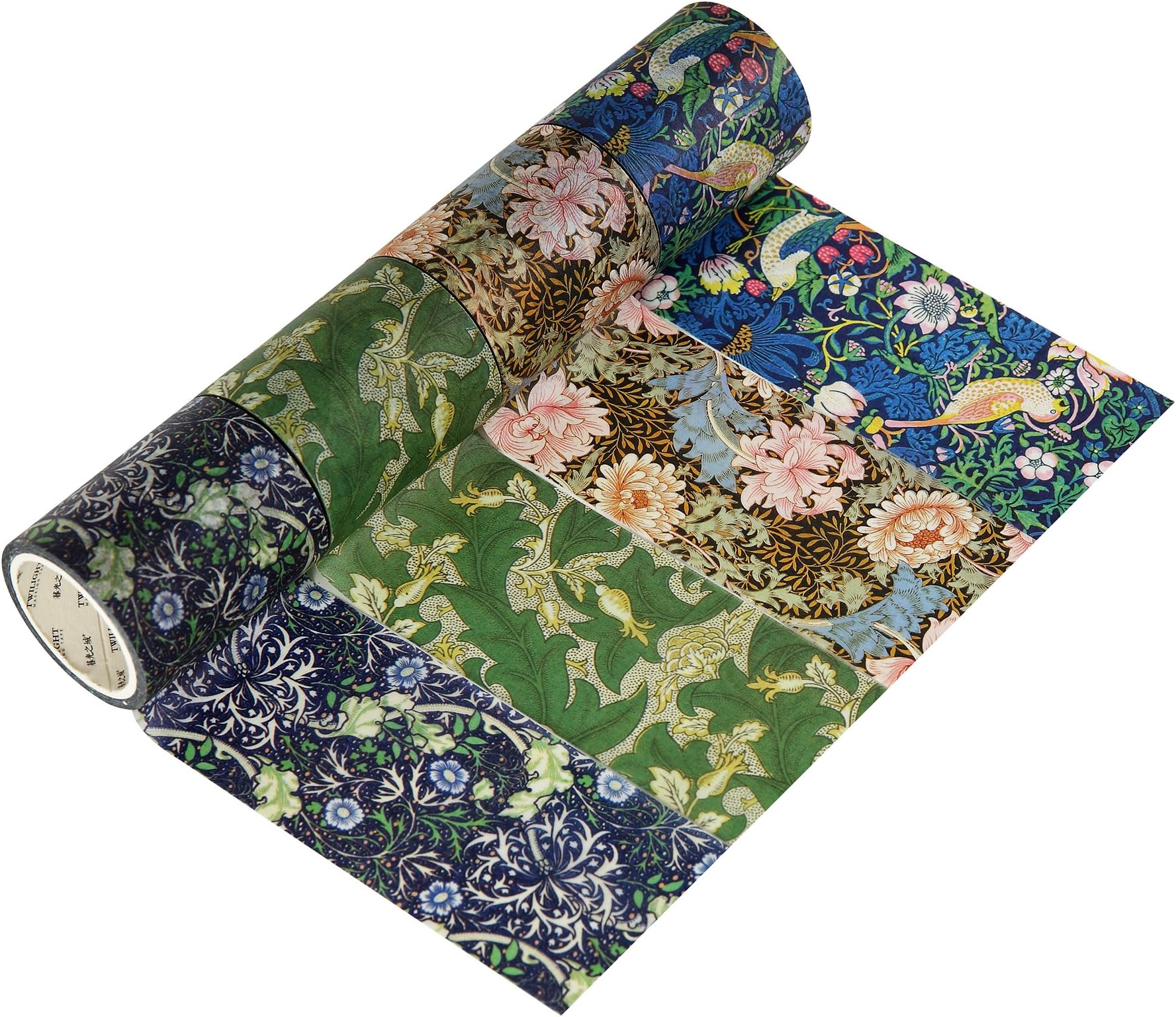 Feximzl Decorative Washi Tape - Set of 4 Rolls - Perfect for Scrapbooking, DIY Crafts and Gift Wrapping - 5.5 Yards Length and 1.97 Inches Width (A)